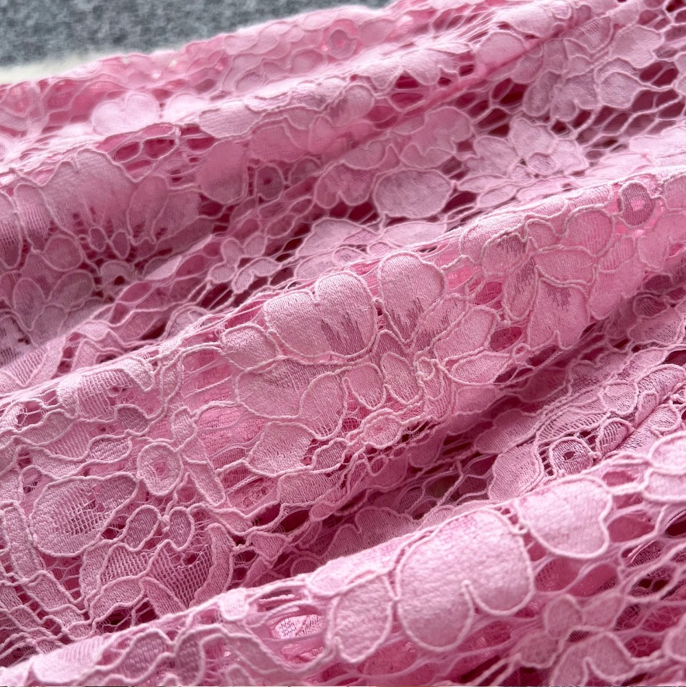 Floral Embroidered Lace Fishtail Dress