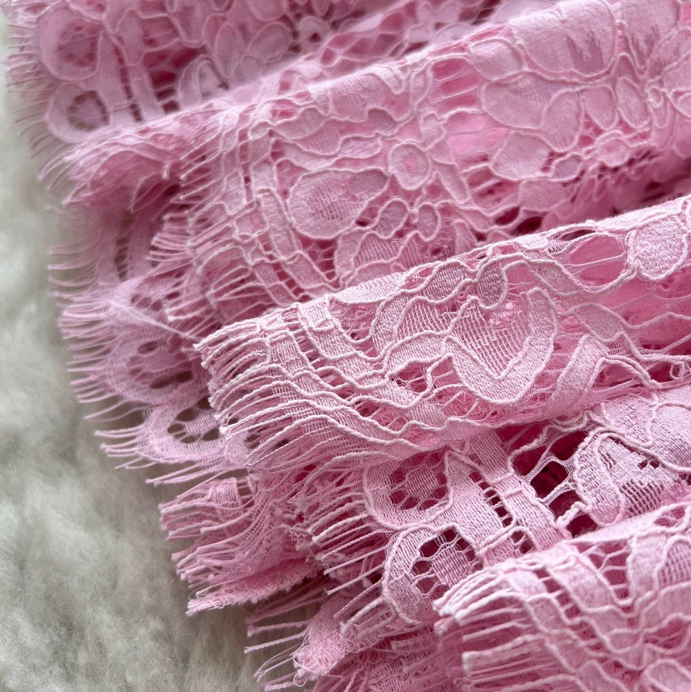 Floral Embroidered Lace Fishtail Dress