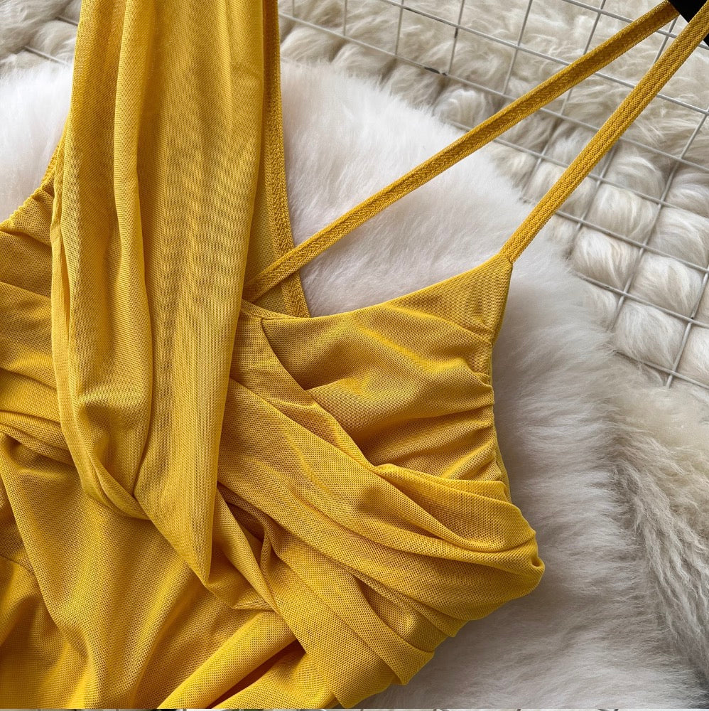 Knotted Asymmetric Slip Dress