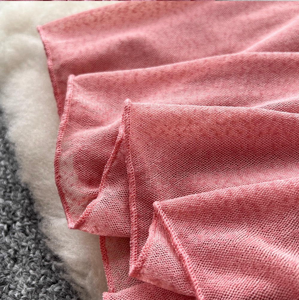 Draped Pink Chiffon Slip Dress