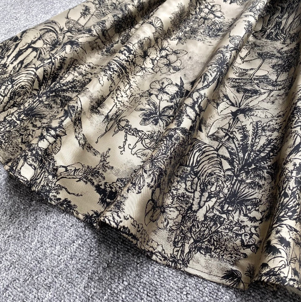 French Style Floral Printed Dress