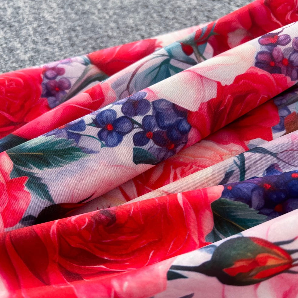 Elegant Lapeled Ruffled Print Dress