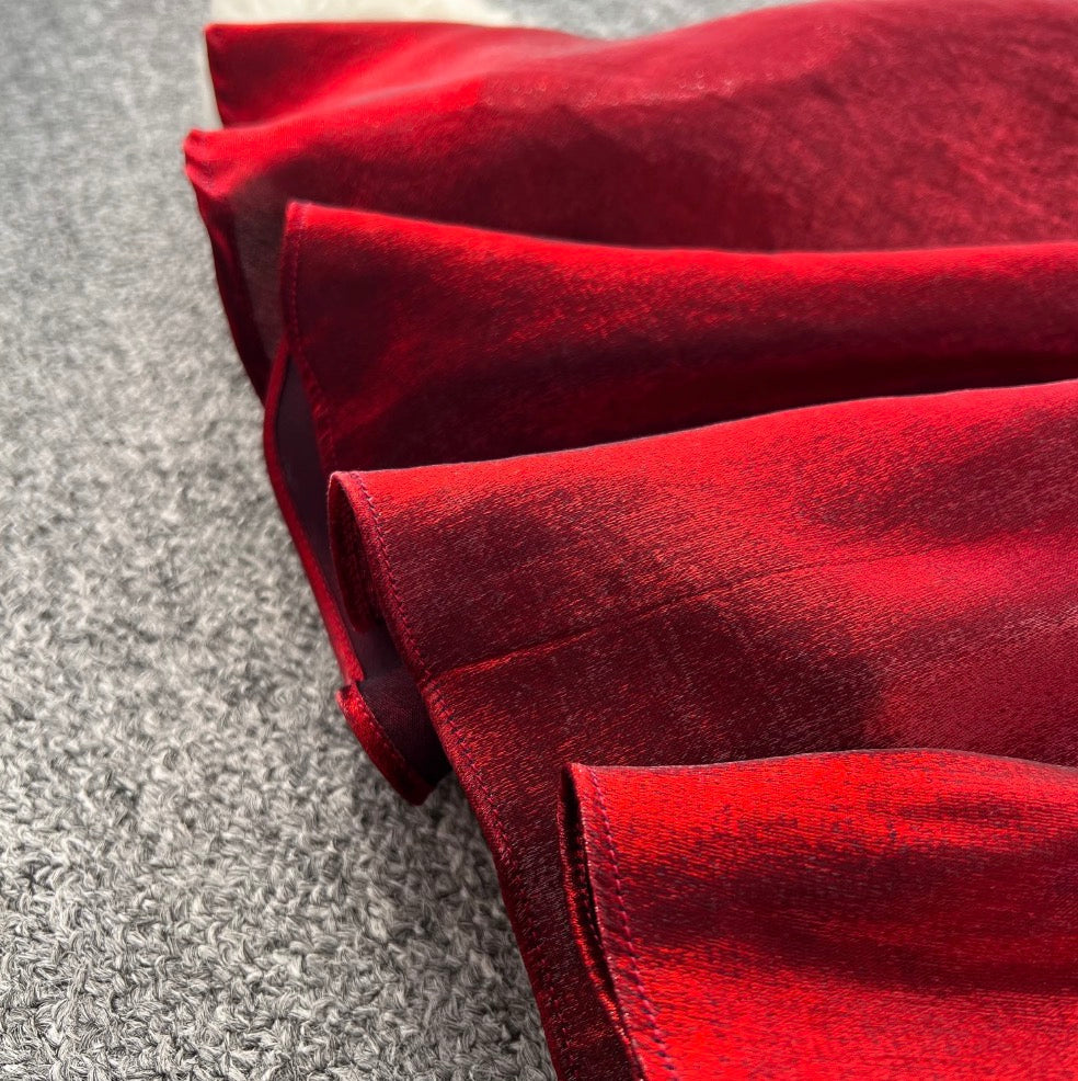 High-end Metal Red Slip Party Dress