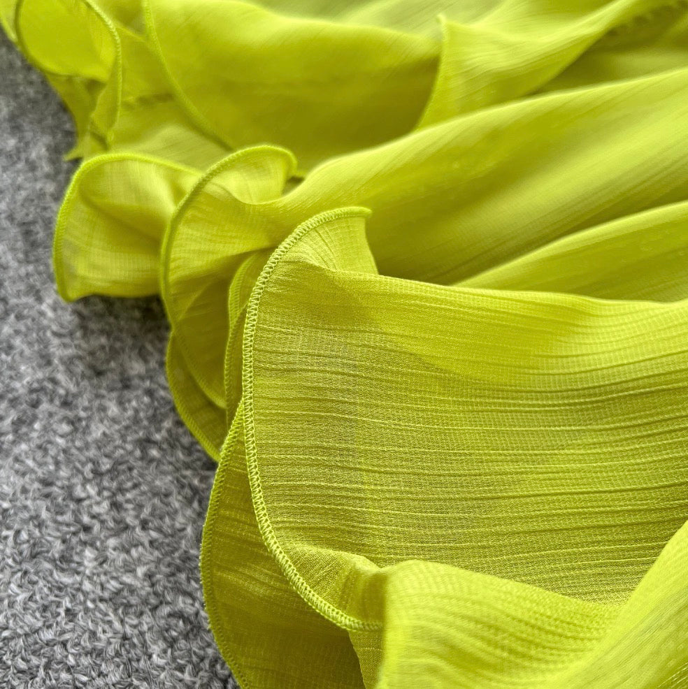 Irregular Design Ruffled Bustier Dress
