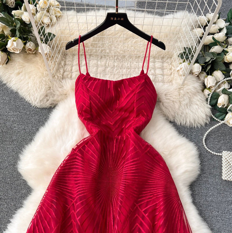 Delicate Embroidered Mesh Slip Dress