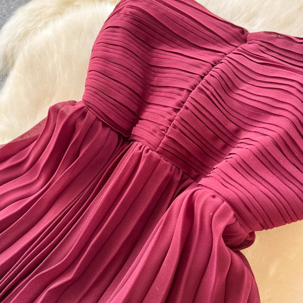 Off-shoulder Layered Cake Dress