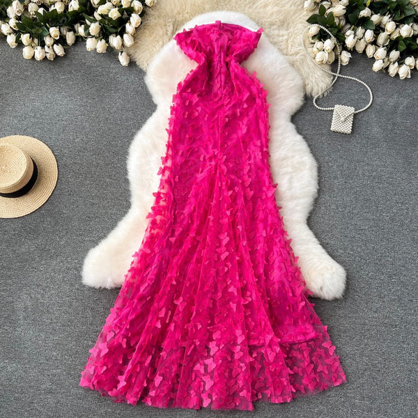 Premium Off-shoulder Rose Red Dress