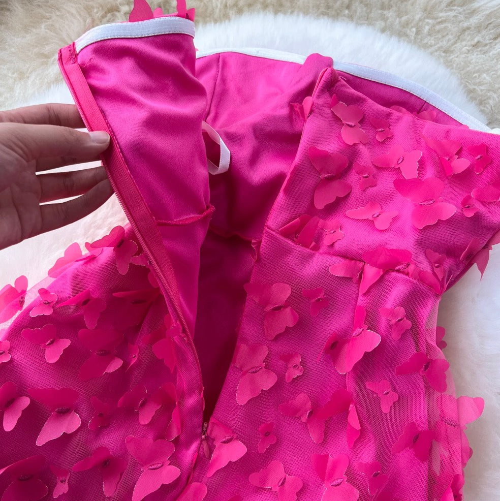 Premium Off-shoulder Rose Red Dress