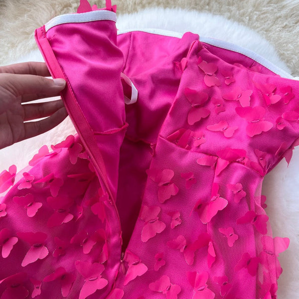 Premium Off-shoulder Rose Red Dress