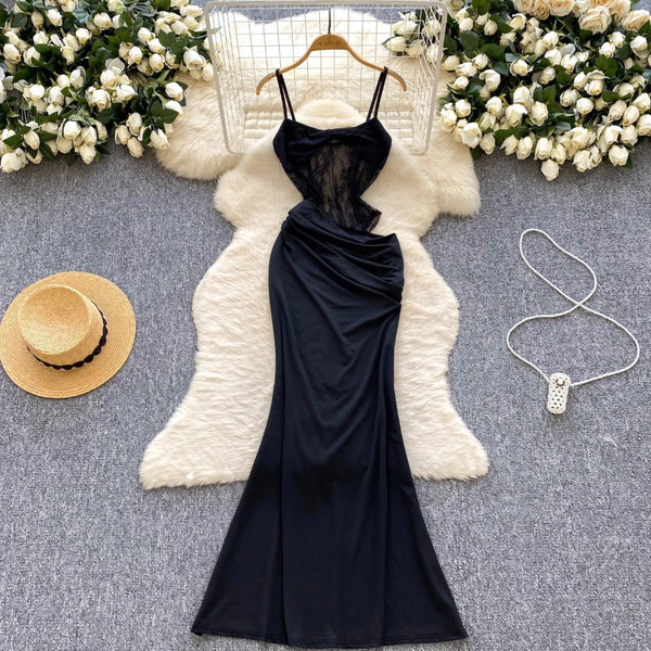 Irregular Design Fishtail Slip Dress