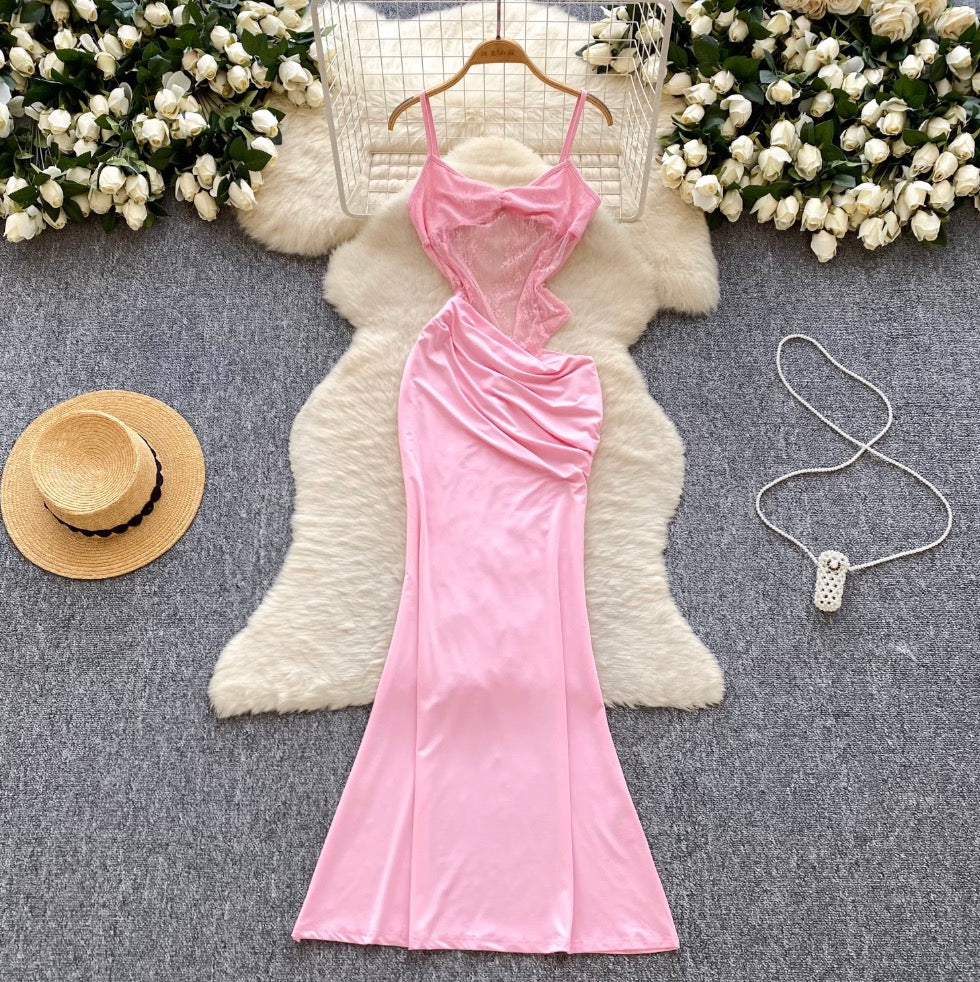 Irregular Design Fishtail Slip Dress