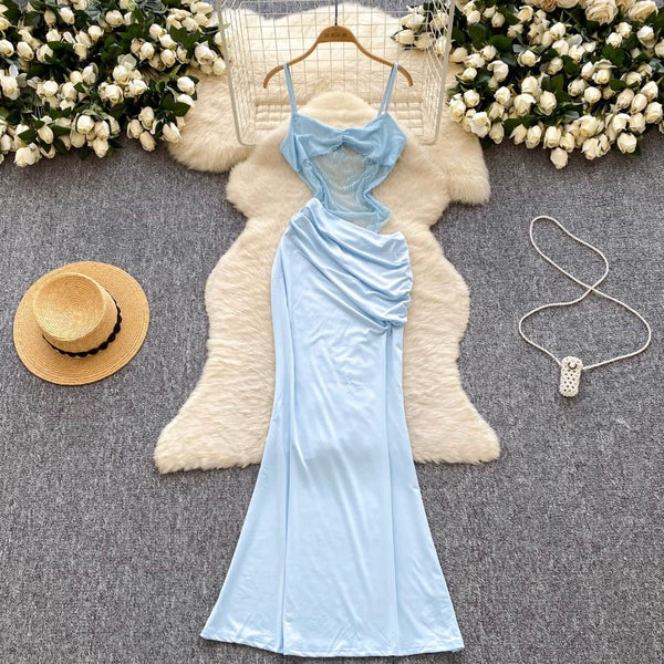 Irregular Design Fishtail Slip Dress