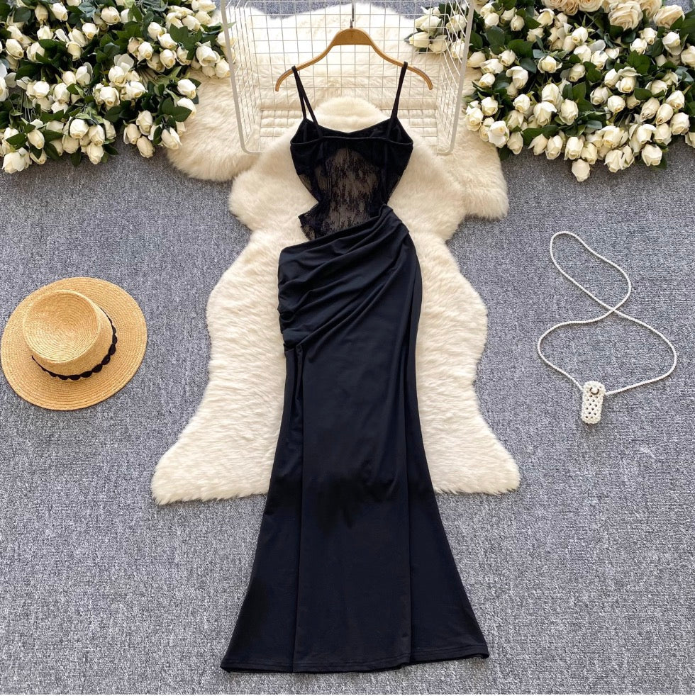 Irregular Design Fishtail Slip Dress