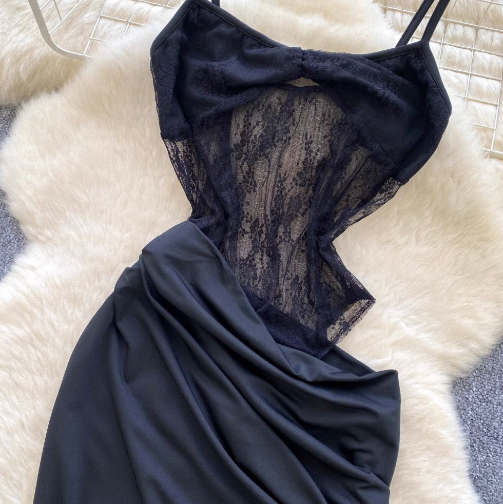 Irregular Design Fishtail Slip Dress