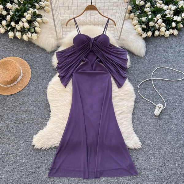 Irregular Design Knotted Slip Dress