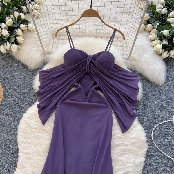 Irregular Design Knotted Slip Dress