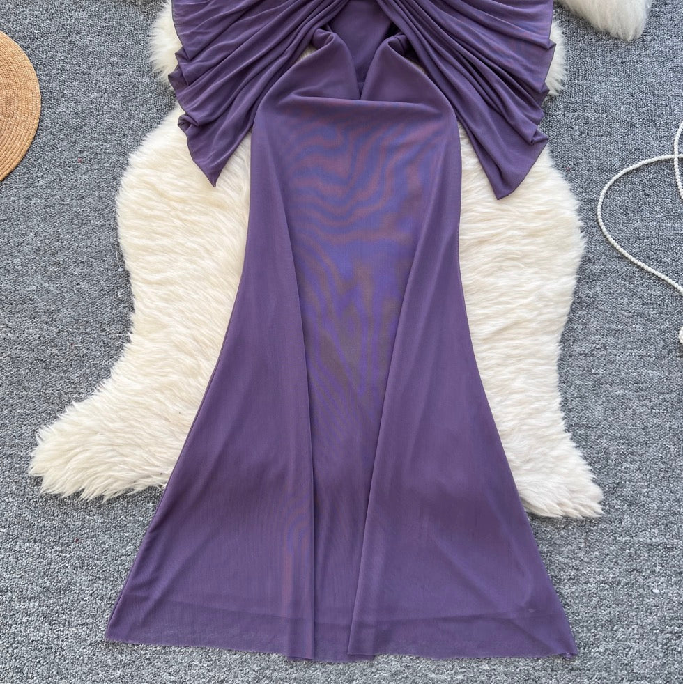 Irregular Design Knotted Slip Dress
