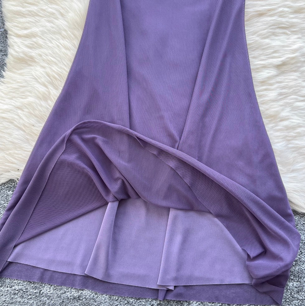 Irregular Design Knotted Slip Dress