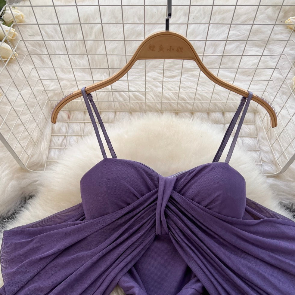 Irregular Design Knotted Slip Dress
