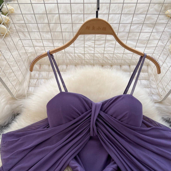 Irregular Design Knotted Slip Dress