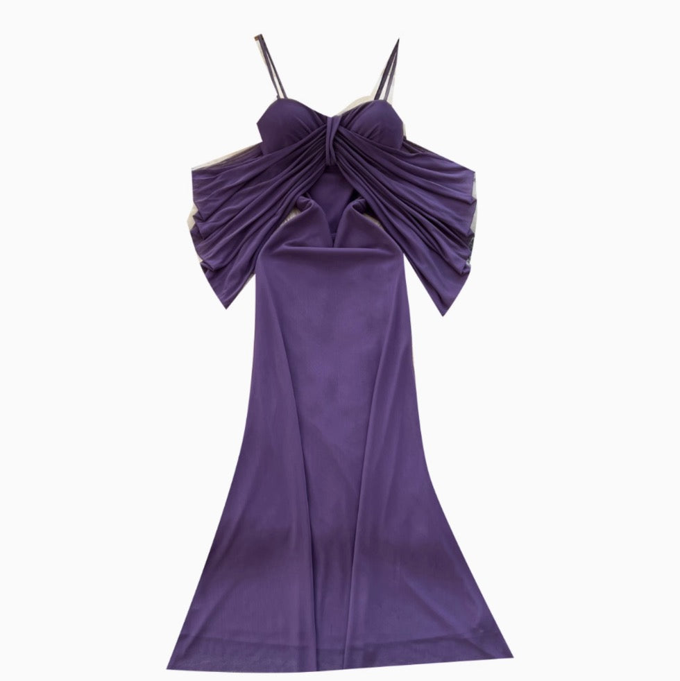 Irregular Design Knotted Slip Dress