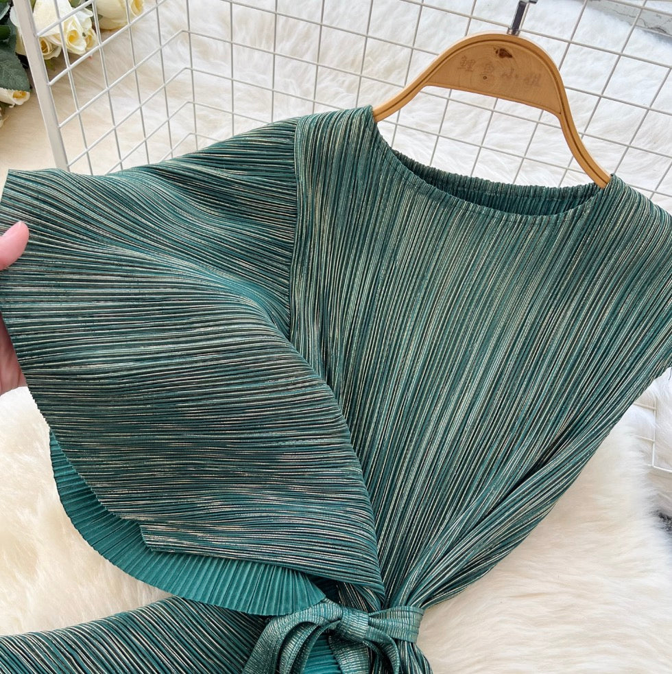 Asymmetric Irregular Design Glossy Dress