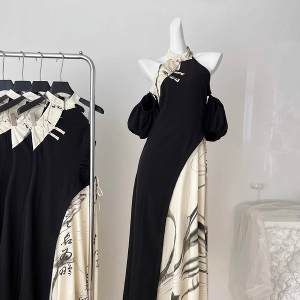 Chinese Style Ink Painting Dress