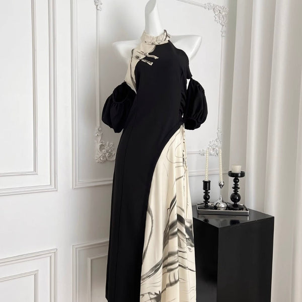 Chinese Style Ink Painting Dress
