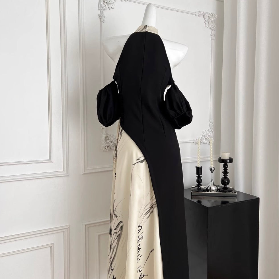 Chinese Style Ink Painting Dress
