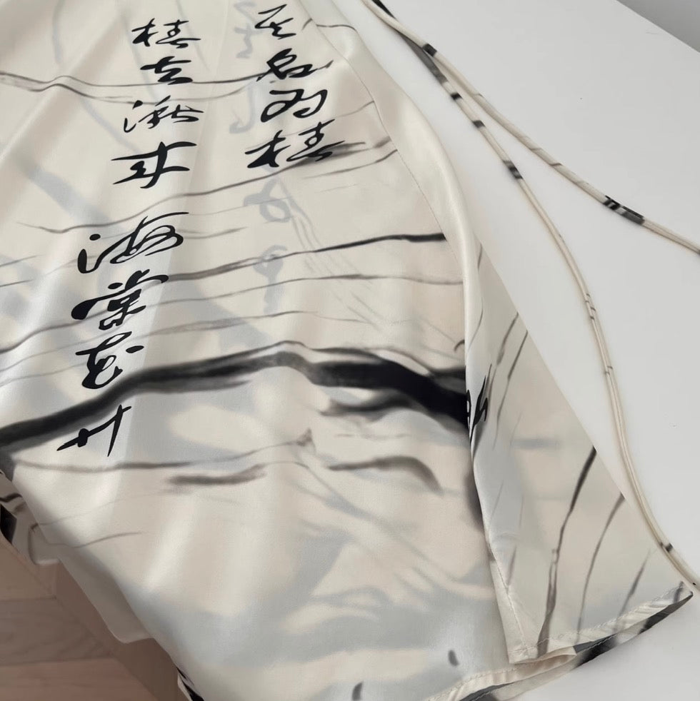 Chinese Style Ink Painting Dress