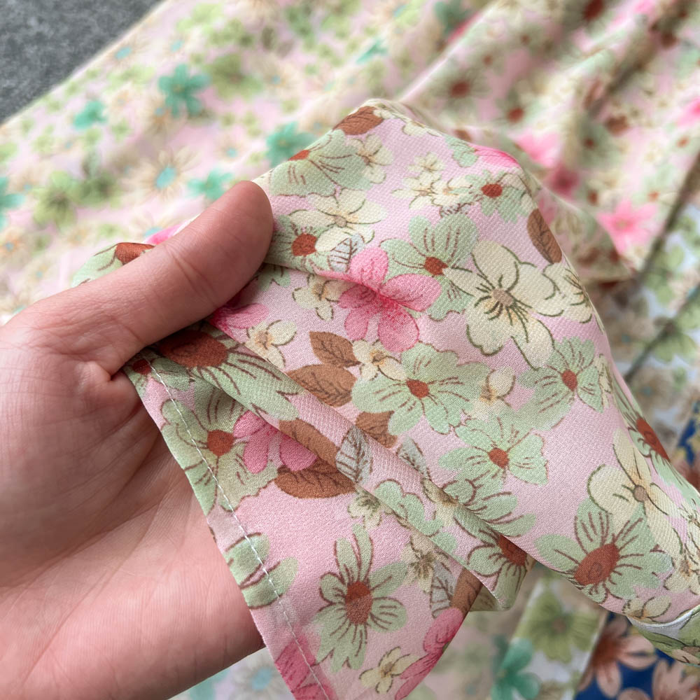 French Style Waist-slimming Floral Dress