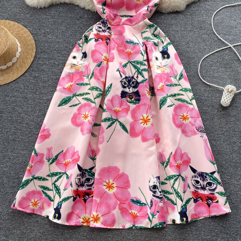 Ethnic Style Sleeveless Printed Dress