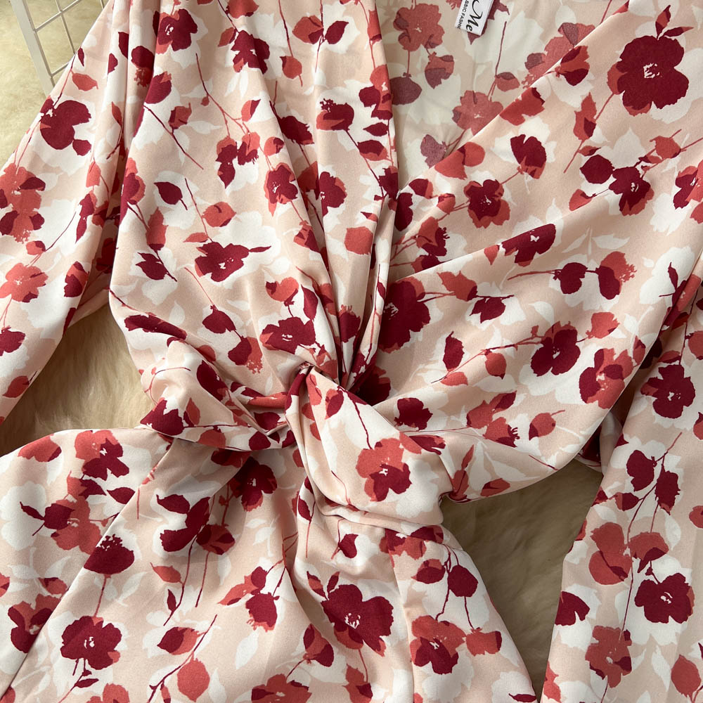 Fairy V-neck Floral Printed Dress