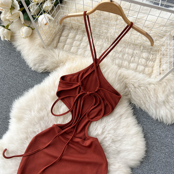 High-end Hollowed Backless Dress