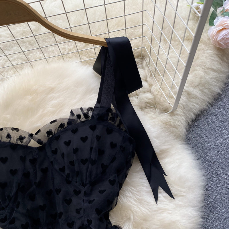 French Style Fairy Mesh Puffy Dress