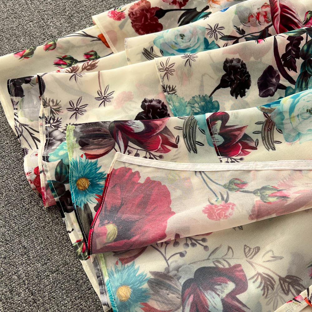 Ethnic Style V-neck Floral Layered Dress