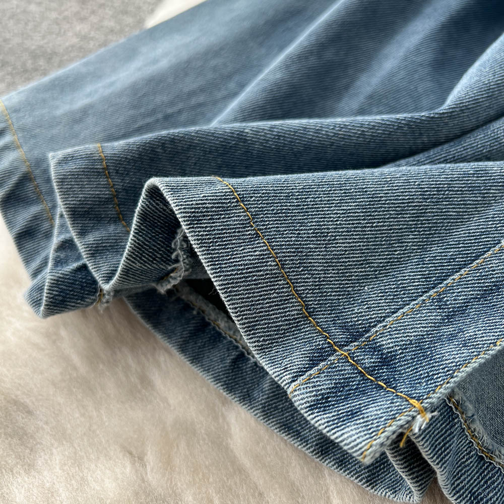 Patchwork Lapeled Denim Shirt Dress