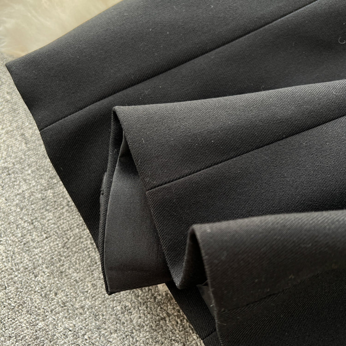 Double-breasted Black Coat Dress