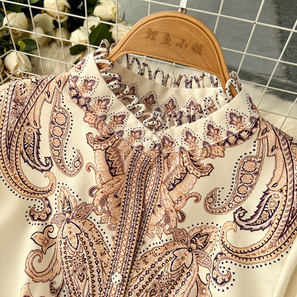 Ethnic Style Floral Printed Maxi Dress