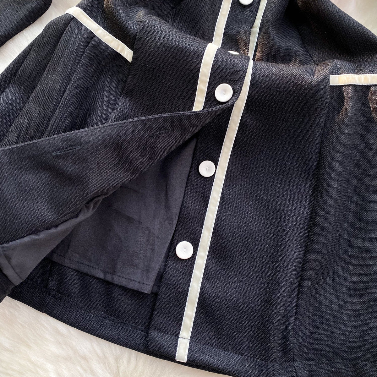Korean Style Color Blocking Shirt Dress