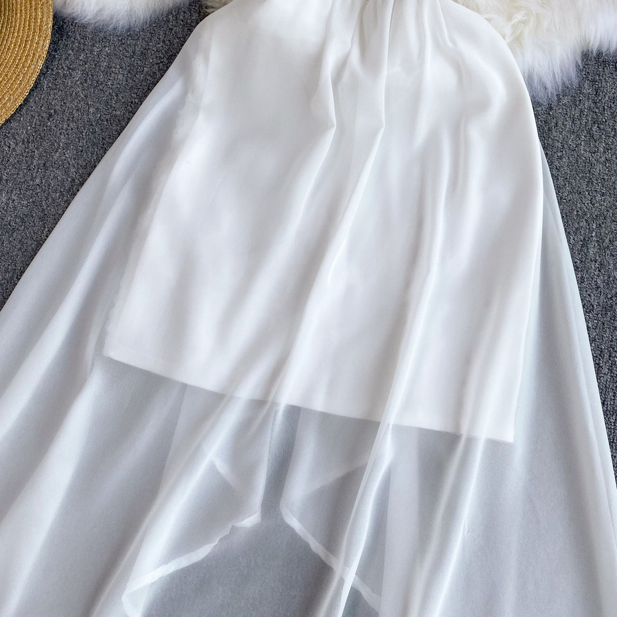 Off-shoulder Mesh Patchwork Dress