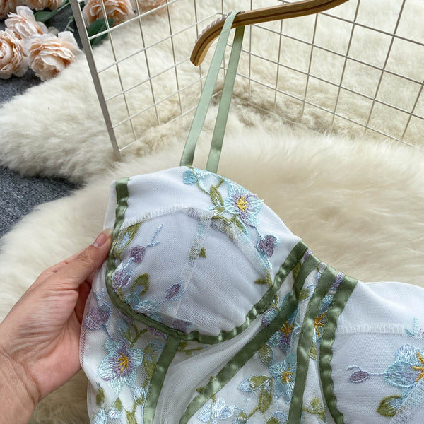 Baskılı Tube Top Peri Halter Elbise
