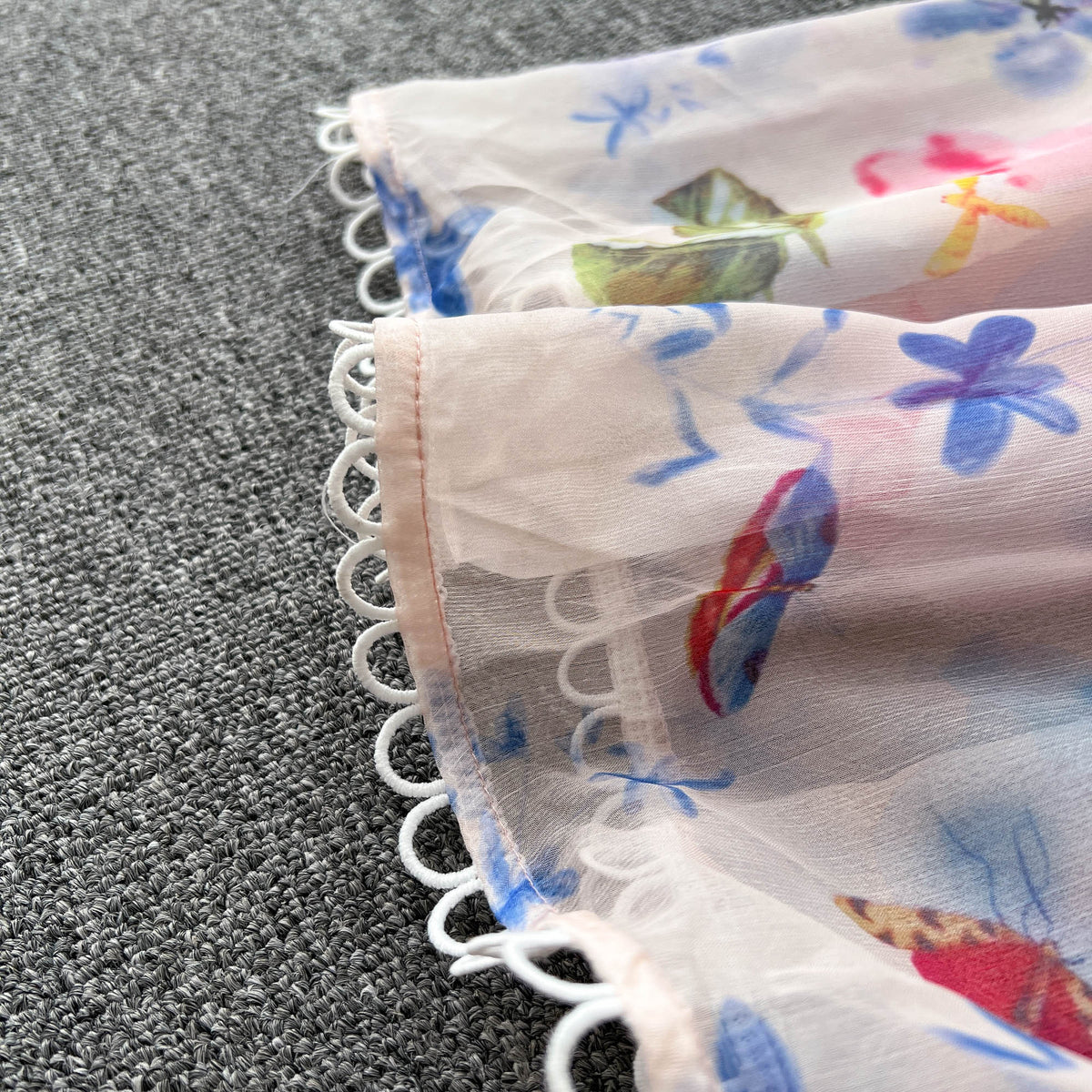 Fairy Flared Sleeve Floral Chiffon Dress