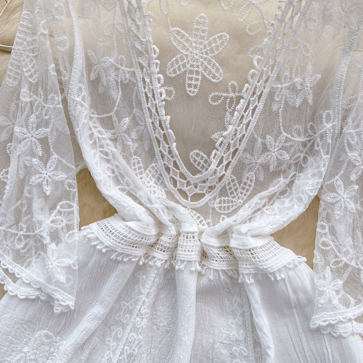 Sweetie See-through Crochet Lace Dress