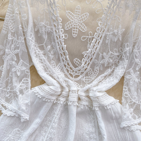 Sweetie See-through Crochet Lace Dress