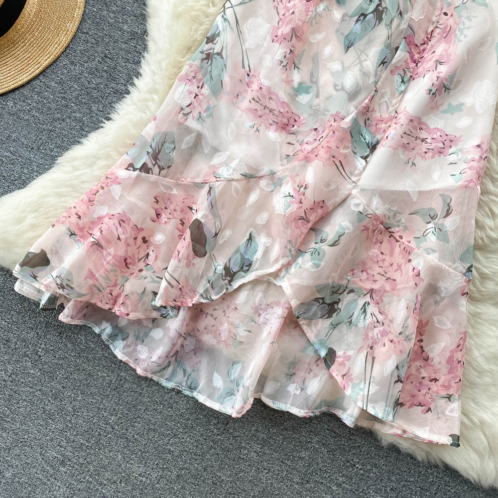 Summer Fairy Floral Chiffon Dress
