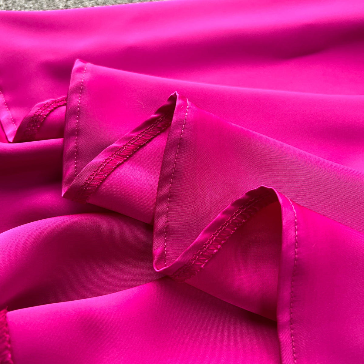 Elegant Rose Red Satin Slip Dress