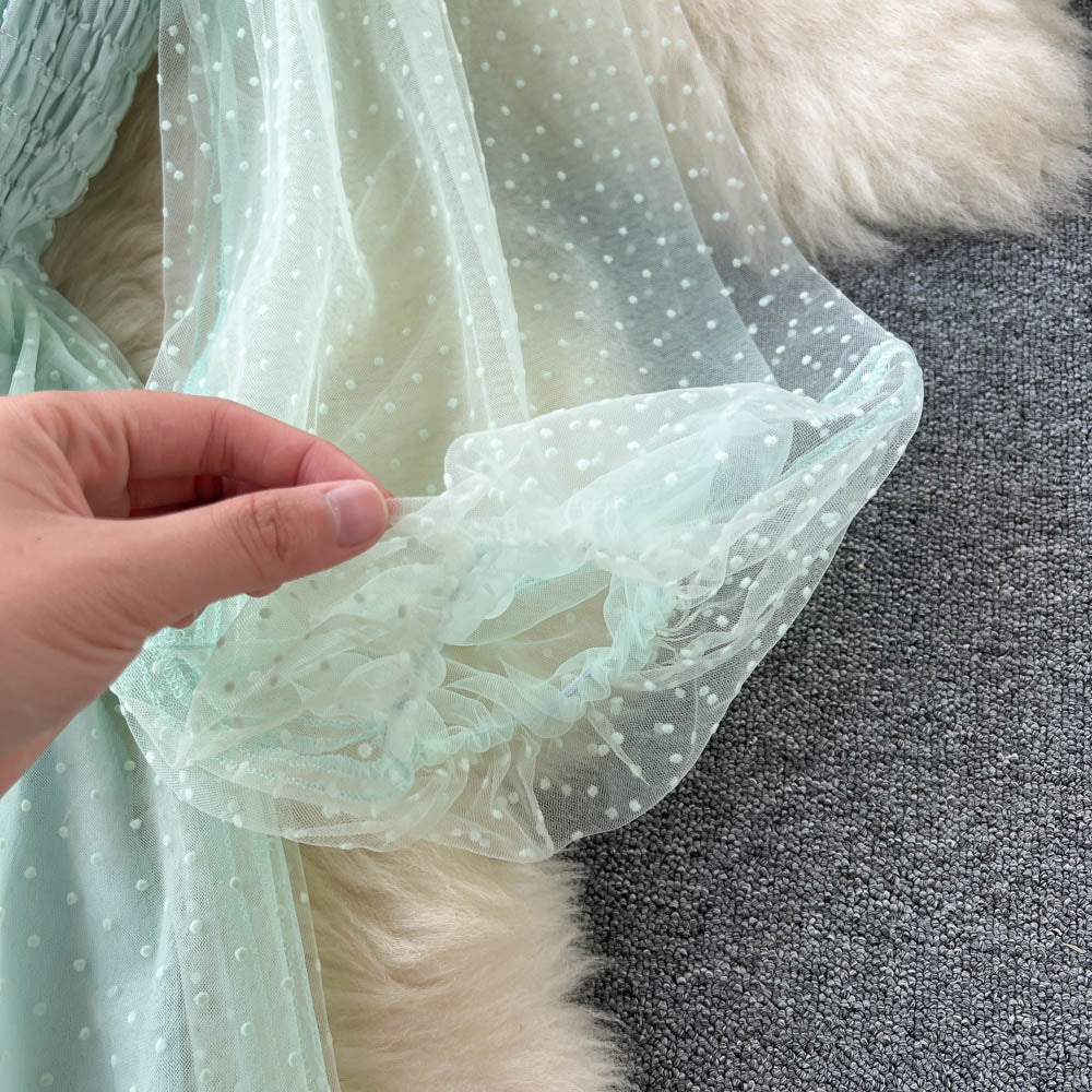 Fairy Round Collar Mesh Dress