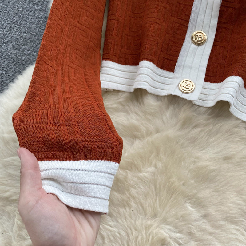Knitted Cardigan&Slip Dress 2Pcs