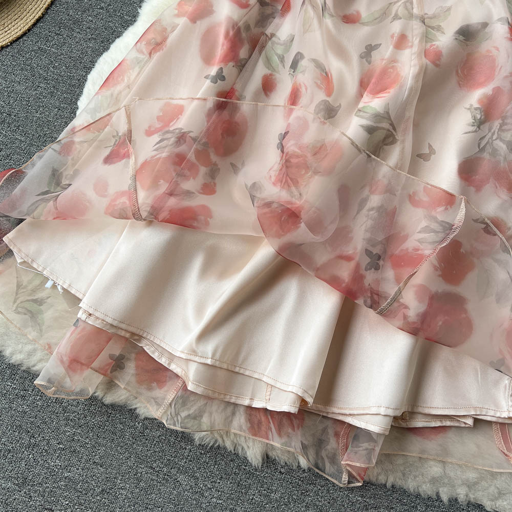 Halter Dress With A Cut Waist And A Tie